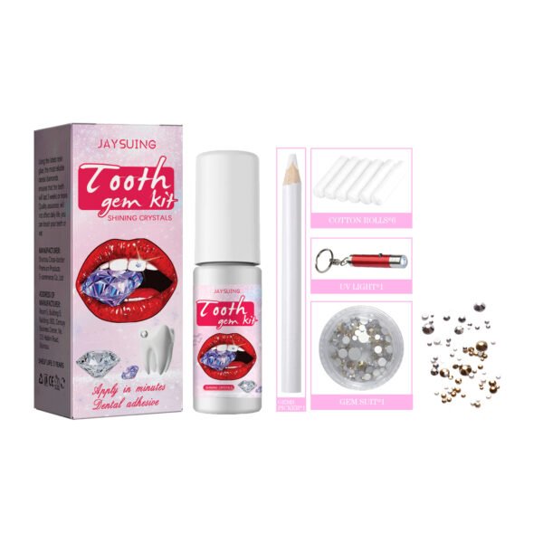Jaysuing Tooth Gem Kit Jewelry Is Easy To Disassemble And Install, With Crystal Dental Drills And Sparkling Stickers - Image 2