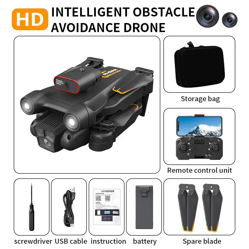 M17 UAV HD Dual-camera Aerial Photography Folding Quadcopter, Optical Flow Obstacle Avoidance Remote Control UAV - Image 8