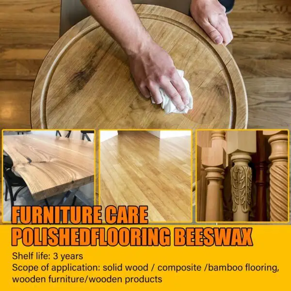 EELHOE Furniture Brightening Natural Beeswax Polishing Beeswax Waterproof Wear-resistant Wooden Floor Care Beeswax - Image 2