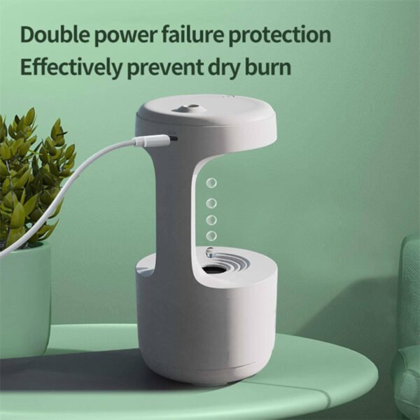 Bedroom Anti-Gravity Humidifier With Clock Water Drop Backflow Aroma Diffuser Large Capacity Office Bedroom Mute Heavy Fog Household Sprayer - Image 7