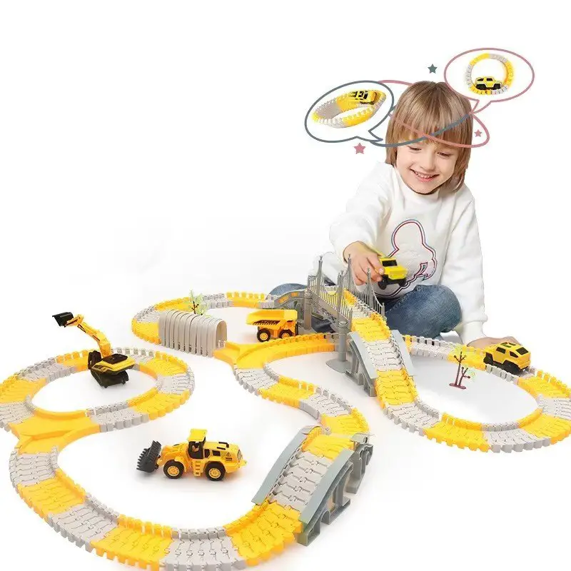 Multi Functional Children's Puzzle Assembly Track Toy - Image 4