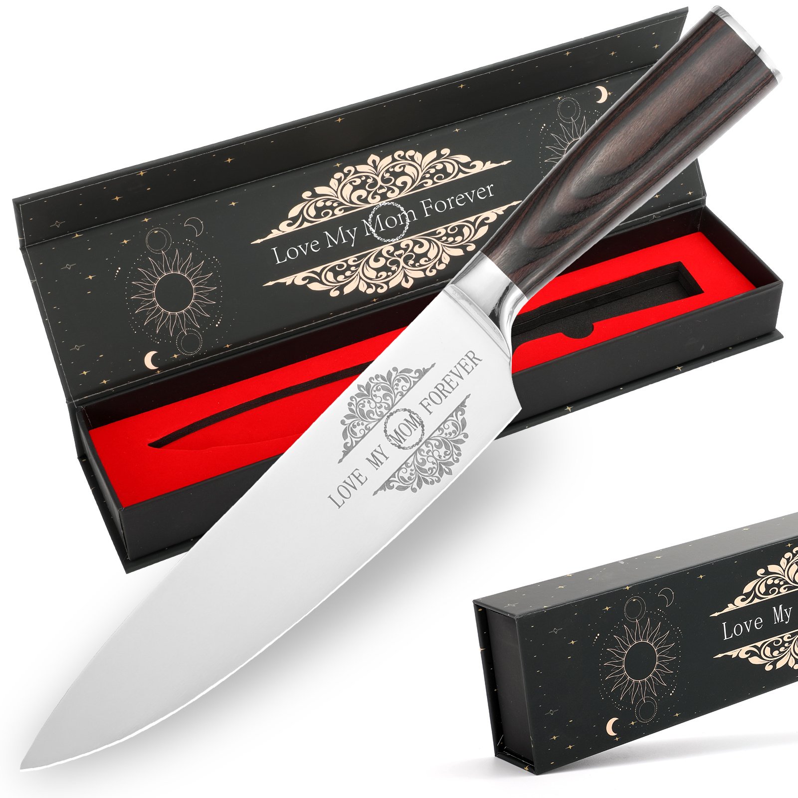 Gifts For Dad, Mom, Wife, Husband 8 Inch Chef Knife For Fathers Day Dad,Valentines Day, Mothers Day Gifts, Japanese 5cr15mov Kitchen Gyuto Chef Knives With Sheath - Image 2
