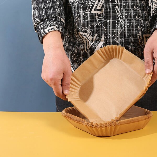 Air Fryer Disposable Paper Liners Parchment Paper Liner Non-Stick Air Fryer Paper Pads Oil Resistant Baking Paper Air Fryer Disposable Paper Liner Non-stick Disposable Liners - Image 9