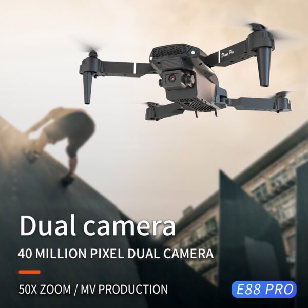 E88 Dual Camera Drone, WiFi FPV Double Folding RC Quadcopter Altitude Hold, Remote Control Toy For Beginners, Ideal Men's Gift For Outdoor Fun, Great For Christmas, Halloween, And Thanksgiving - Image 6