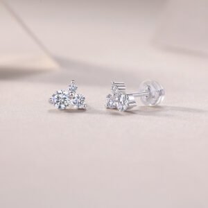 Wave Diamond Set Moissanite Silver Earrings Luxury Fashion Diamond Earrings Stud Earrings