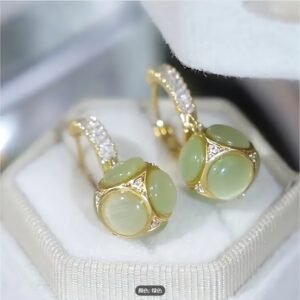 1 Set Of 2 Elegant Women's Ball Pendant Earrings - Allergy-proof Studs, Fashionable Elegant Luxury Design, The Perfect Lady Gift.