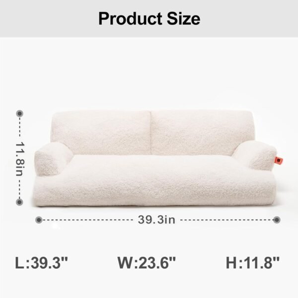 MEWOOFUN Washable Small Dog Bed - 25.6x19.7x7.9 Inch Waterproof - Image 3