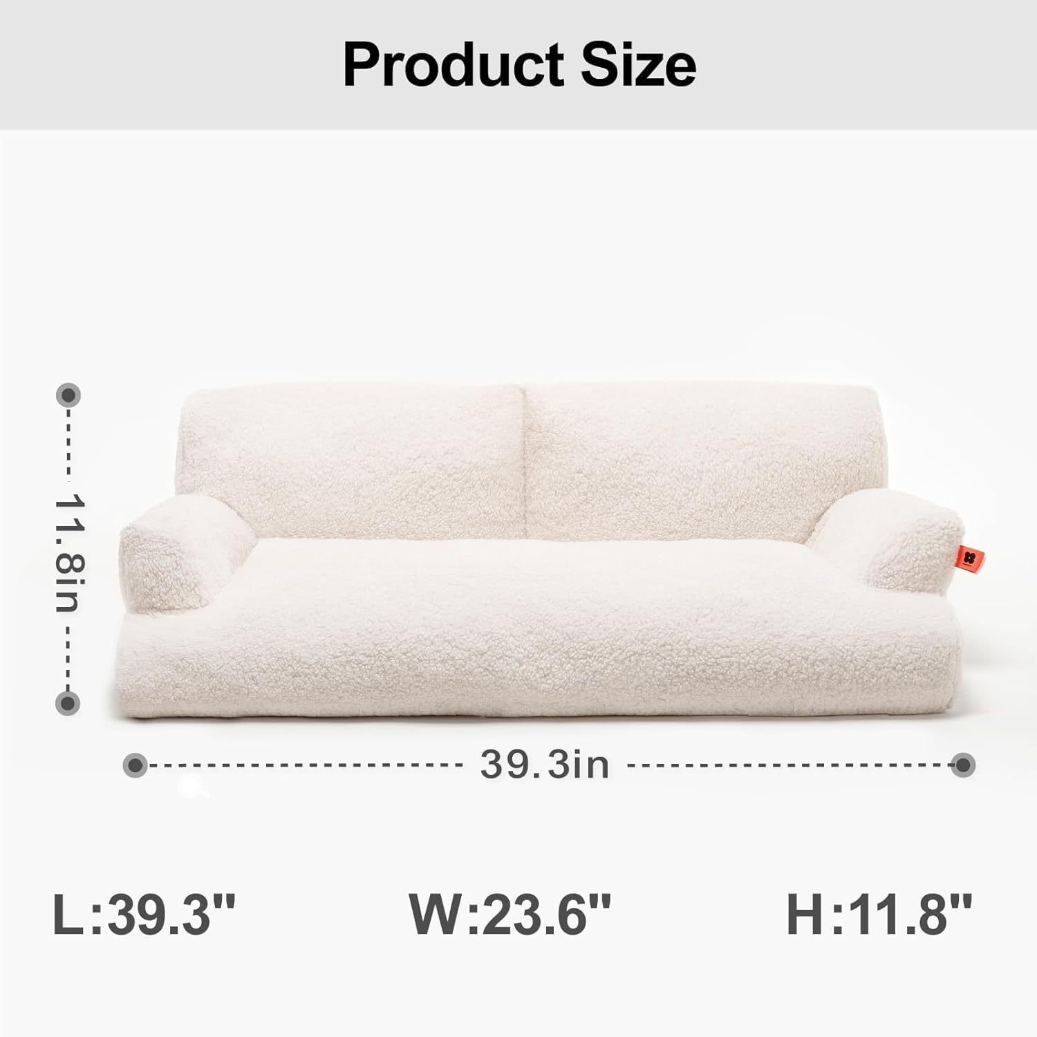 MEWOOFUN Washable Small Dog Bed - 25.6x19.7x7.9 Inch Waterproof - Image 3