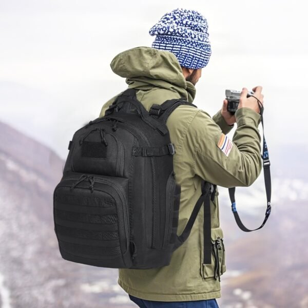 Tactical Backpack 25L Military Backpack With Molle Mode & Sponge Pad Black - Image 2