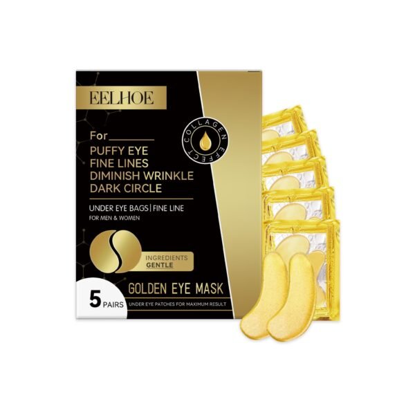 EELHOE Gold Firming Eye Mask Lightens Fine Lines, Dark Circles