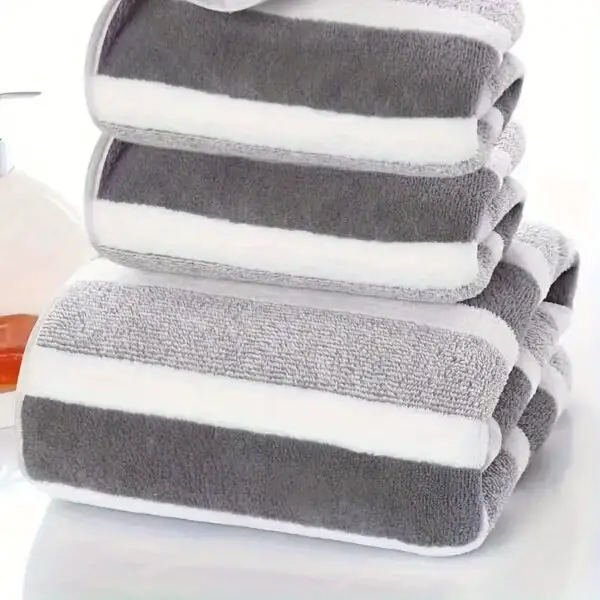 3 Piece Towel And Bath Towel Set, Super Soft Absorbent Bath Towel For Home And Hotel Shower Towel Bath Towel, New - Image 10