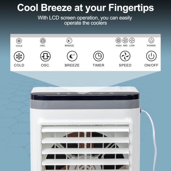 American Specification, Evaporative Air Cooler, Fan, Cooling And Humidification 3-in-1, 12-hour Timer - Image 6