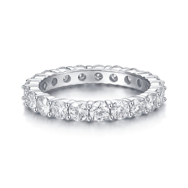 Luxury Fashion Diamond Ring, Row Diamond Ring, Moissanite Silver Ring, Jewelry - Image 9