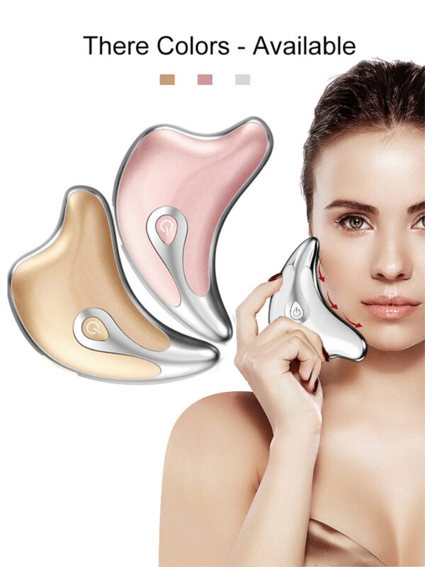 Gua Sha Scraper Facial Massager Face Lifting Slimming LED Light Microcurrent