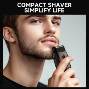 Electric Shaver For Men - Compact Foil Shaver Rechargeable Cordless With Precision Single Blade & Pop-up Trimmer, Portable Travel-Home Use Mini Shaver MS003