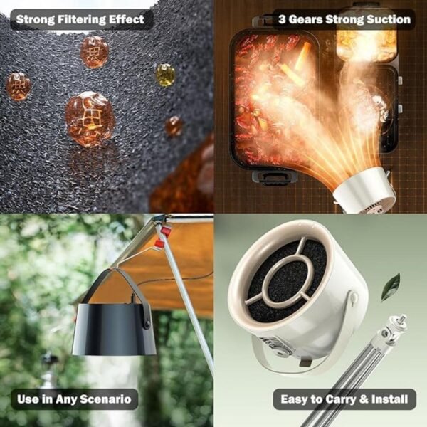 Small Household Range Hood, Outdoor Barbecue Smoking Machine - Image 8
