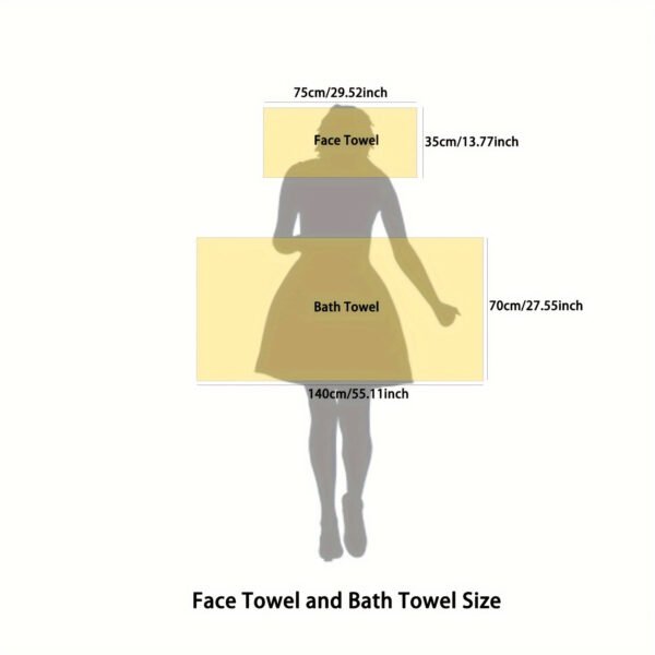 3 Piece Towel And Bath Towel Set, Super Soft Absorbent Bath Towel For Home And Hotel Shower Towel Bath Towel, New - Image 6