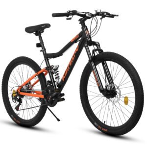 A26336-26 Inch Steel Frame Shock Fork Plus Shock Absorber 21-speed Unisex Mountain Bike