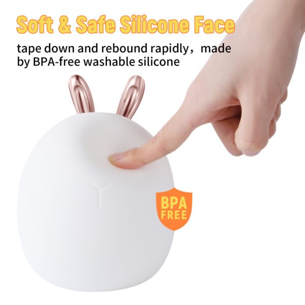 Baby Feeding, Adjustable, Creative, Rabbit, Elk Light, Silicone Light, Touch Light, Clap Light, Small Electric Light, Ambient Light, Night Light - Image 9