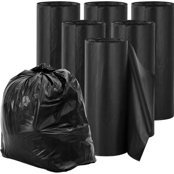 120 35 Gallon Lightweight Stretchable Garbage Bags - Star Sealed Bottom, Black Plastic Lining, Not Available On Weekends, Banned From Amazon - Image 3