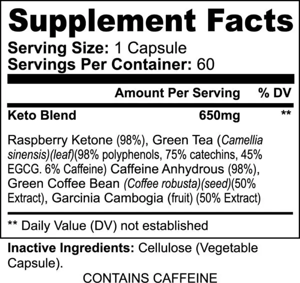 KETO 5 DIETARY SUPPLEMENT 60 CAPSULES - Image 3
