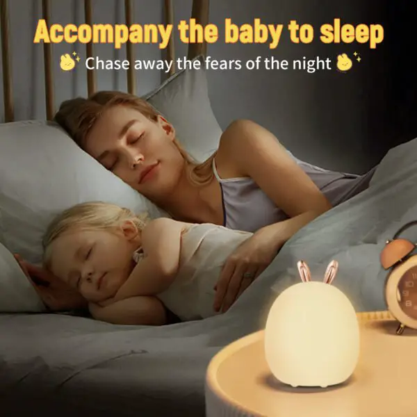 Baby Feeding, Adjustable, Creative, Rabbit, Elk Light, Silicone Light, Touch Light, Clap Light, Small Electric Light, Ambient Light, Night Light - Image 5