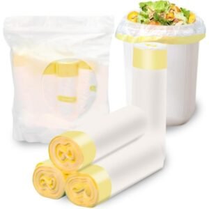 5 Rolls Of 90 Cream Garbage