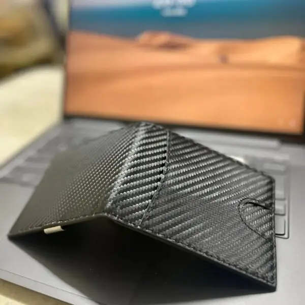 Minimalist Anti-theft RFID Carbon Fiber Men's Dollar Card Holder Portable Ultra-thin Multi-card Slot Wallet Card Holder Business Multi-function Card Holder Card Holder Integrated Wallet - Image 6