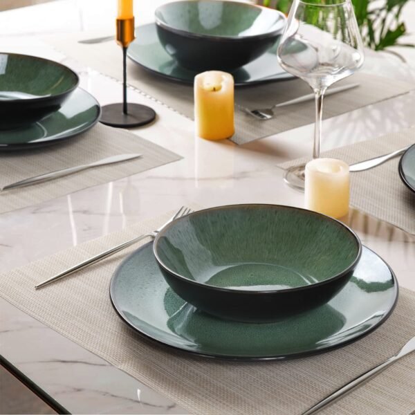 Steak Plate Creative Western Food Plate Vegetable Plate Set Of 6 For Cereal, Salad, Pasta, Soup, Dessert, Serving Dishwasher, Microwave And Oven - Image 5