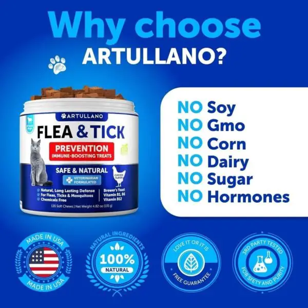 Flea Treatment For Cats Natural Flea And Tick Prevention Supplement - Image 5