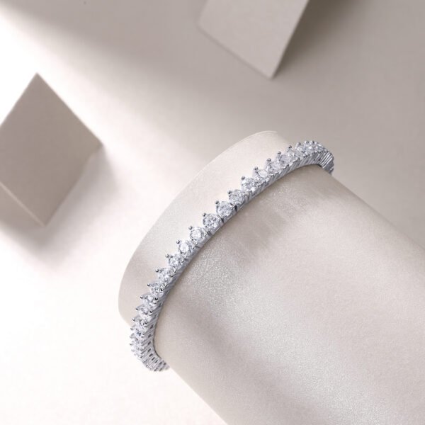 Mark Luxury Fashion Mosan Diamond S925 Silver Bracelet Comparable To Natural Diamonds - Image 4