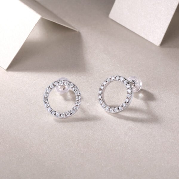Explore Diamond Set Moissanite Silver Earrings Luxury Fashion Diamond Earring Stud Earrings - Image 2