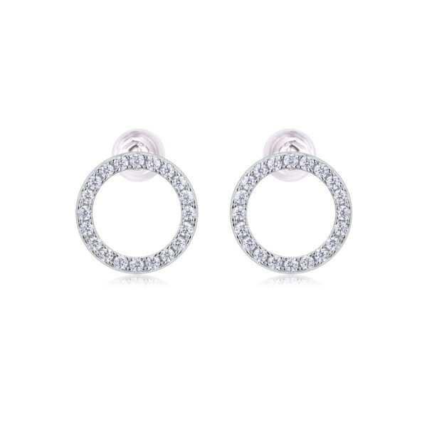 Explore Diamond Set Moissanite Silver Earrings Luxury Fashion Diamond Earring Stud Earrings - Image 4
