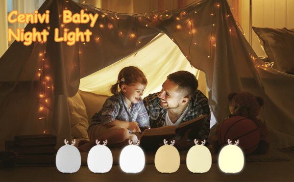 Baby Feeding, Adjustable, Creative, Rabbit, Elk Light, Silicone Light, Touch Light, Clap Light, Small Electric Light, Ambient Light, Night Light - Image 8