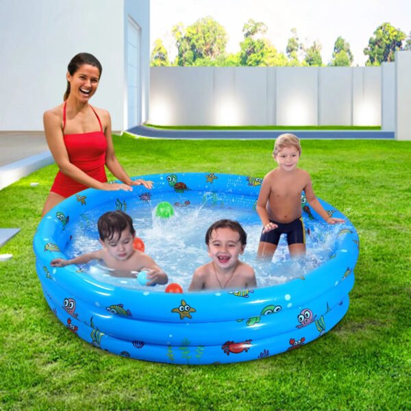51x13In Inflatable Swimming Pool Blow Up Family Pool For 3 Kids Foldable Swim Ball Pool - Image 9