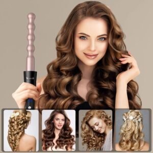5-in-1 Curling Iron Set, Curling Wand Set With LCD Digital