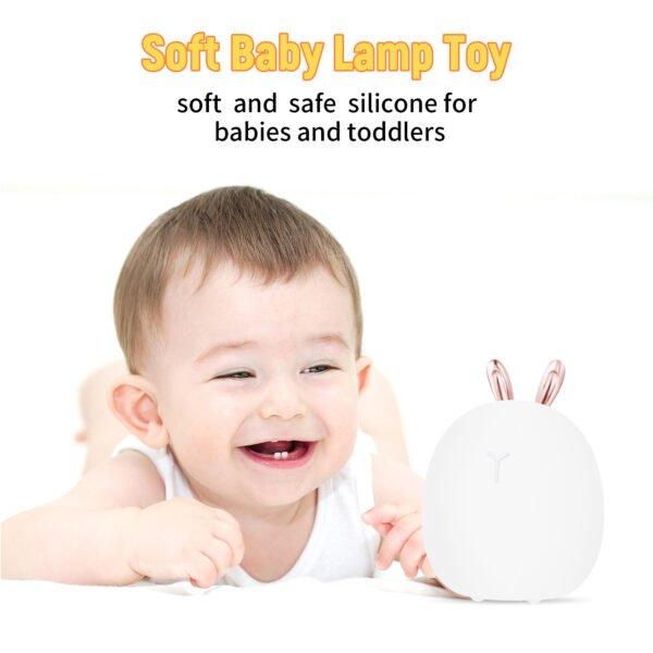 Baby Feeding, Adjustable, Creative, Rabbit, Elk Light, Silicone Light, Touch Light, Clap Light, Small Electric Light, Ambient Light, Night Light - Image 4