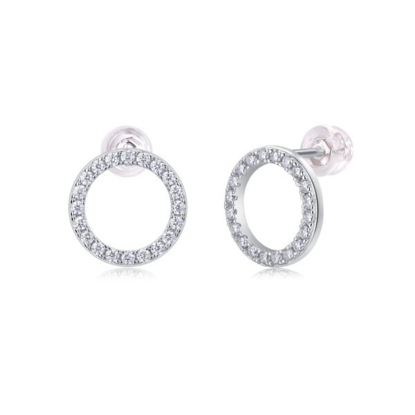 Explore Diamond Set Moissanite Silver Earrings Luxury Fashion Diamond Earring Stud Earrings - Image 3