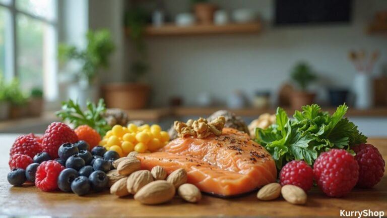 superfoods like berries, nuts, greens, and fish boost energy, immunity, and longevity.
