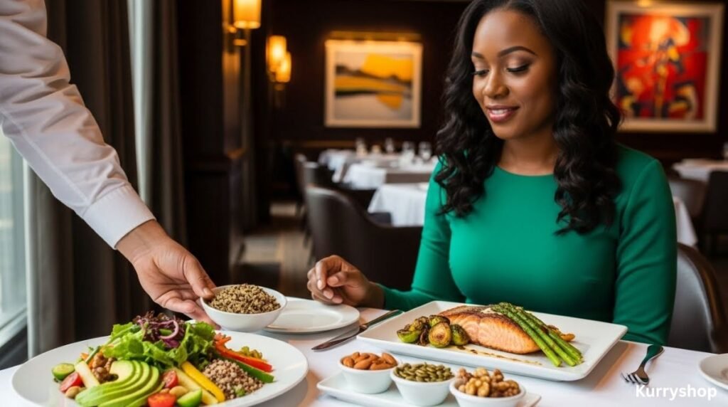 proteins, healthy fats, whole grains, and colorful