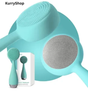 Clean Pro OB facial cleansing device resting on bathroom counter as part of a simple daily skincare routine