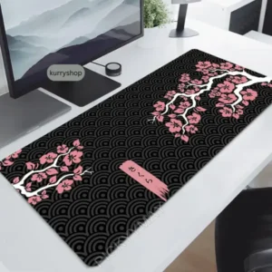 large leather desk mat in earthy color with keyboard and mouse on top