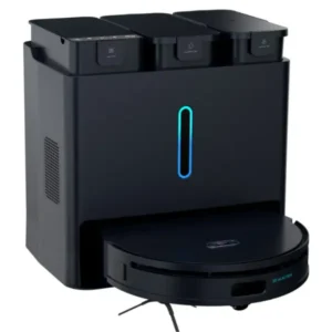 PS5Lux smart robot vacuum and mop with laser navigation cleaning a modern floor