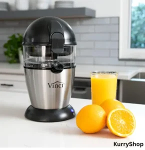 Vinci hands-free electric citrus juicer and orange squeezer for fresh healthy juice.