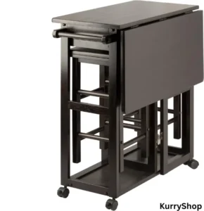 “Compact kitchen space saver furniture set used as a coffee station in a cozy kitchen”