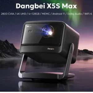 X5S Max 4K triple laser home theater projector in modern living room